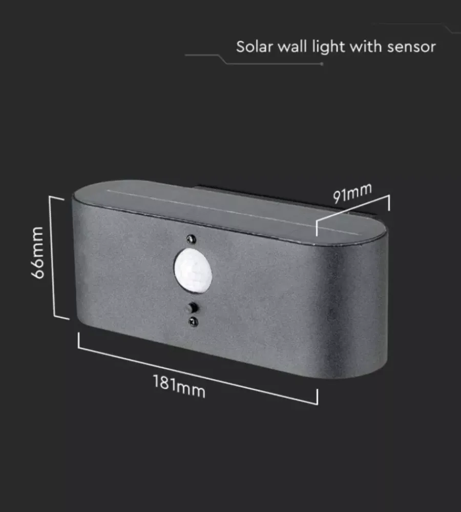 Illuminazione Per Esterno|Applique led da esterno vtac bianco con sensore di movimento 3000k