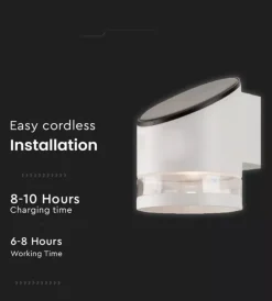 Illuminazione Per Esterno- Applique led da esterno vtac bianco cilidrica obliqua 3000k