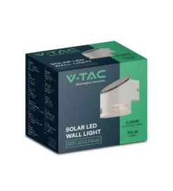 Illuminazione Per Esterno- Applique led da esterno vtac bianco cilidrica obliqua 3000k