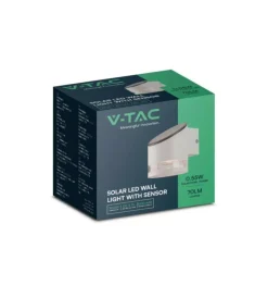 Illuminazione Per Esterno|Applique led da esterno vtac bianco cilindrica obliqua con sensore 3000k