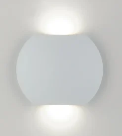 Illuminazione Per Esterno- Applique led "miura" in alluminio goffrato bianco 2x3w, 520 lm
