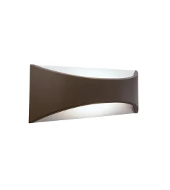Illuminazione Per Esterno- Applique led "moon" marrone 12w, bianco naturale