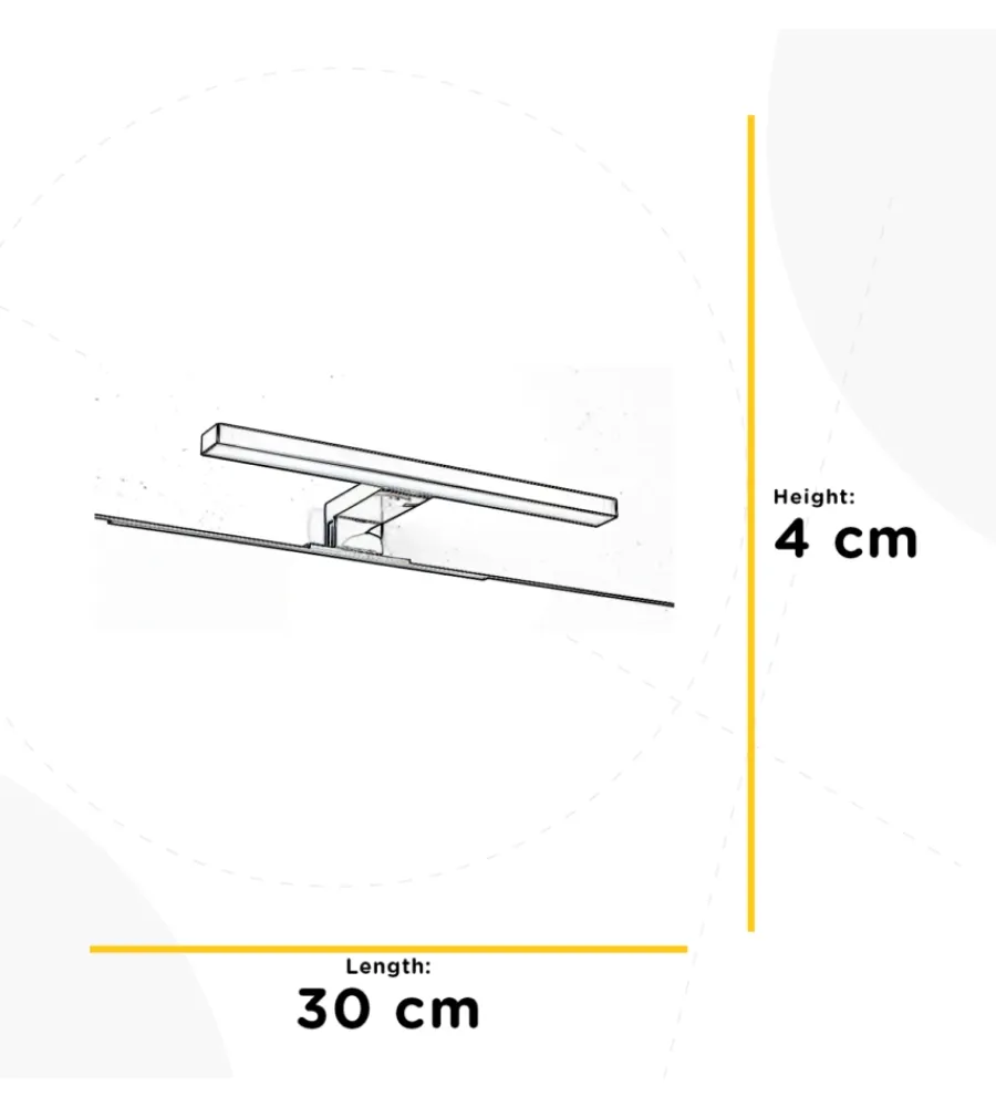 Onli Illuminazione Per Interno|Applique led "nemo" in metallo lucido 30 cm, 4,5w