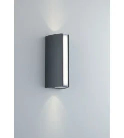 Illuminazione Per Esterno|Applique led "ray" in alluminio nero, 890lm