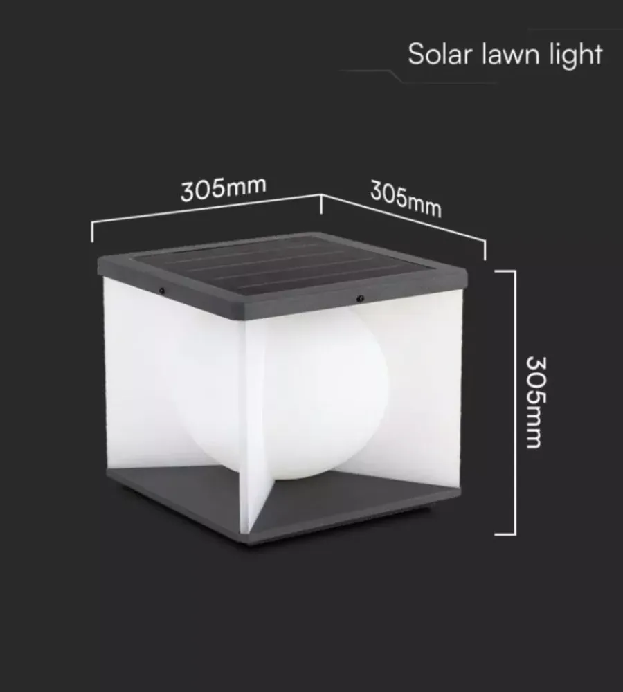 New Applique led solare da esterno vtac nero con telecomando 3000k 8w Illuminazione Per Esterno