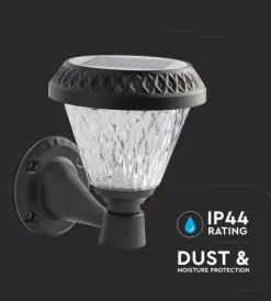 Illuminazione Per Esterno- Applique led solare da esterno vtac a cono con telecomando 3in1