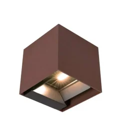 Illuminazione Per Esterno- Applique led solare da esterno vtac marrone 3000k