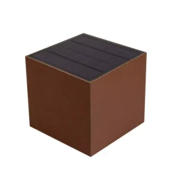 Illuminazione Per Esterno- Applique led solare da esterno vtac marrone 3000k