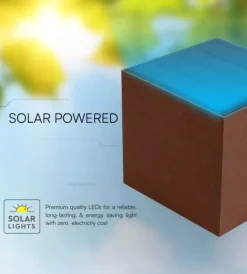 Illuminazione Per Esterno- Applique led solare da esterno vtac marrone 3000k