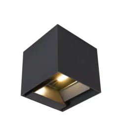 Illuminazione Per Esterno- Applique led solare da esterno vtac nero 3000k