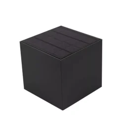 Illuminazione Per Esterno- Applique led solare da esterno vtac nero 3000k