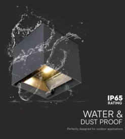 Illuminazione Per Esterno- Applique led solare da esterno vtac nero 3000k