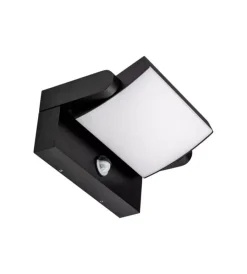 Illuminazione Per Esterno- Applique led solare da esterno rettangolare vtac nero 3000k