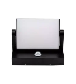 Illuminazione Per Esterno- Applique led solare da esterno rettangolare vtac nero 3000k