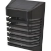 Illuminazione Per Esterno|Applique led solare da esterno "square" nero 3000k