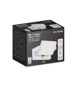 Illuminazione Per Esterno- Applique led solare da esterno rettangolare vtac bianco 4000k