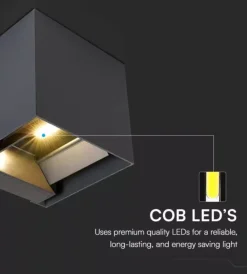 Illuminazione Per Esterno|Applique led solare da esterno vtac nero 4000k