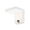 Illuminazione Per Esterno- Applique led solare da esterno quadrata vtac bianco 4000k