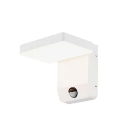 Illuminazione Per Esterno- Applique led solare da esterno quadrata vtac bianco 4000k
