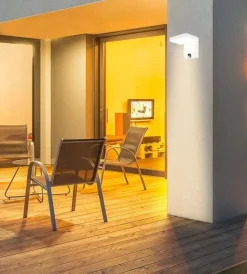 Illuminazione Per Esterno- Applique led solare da esterno quadrata vtac bianco 4000k