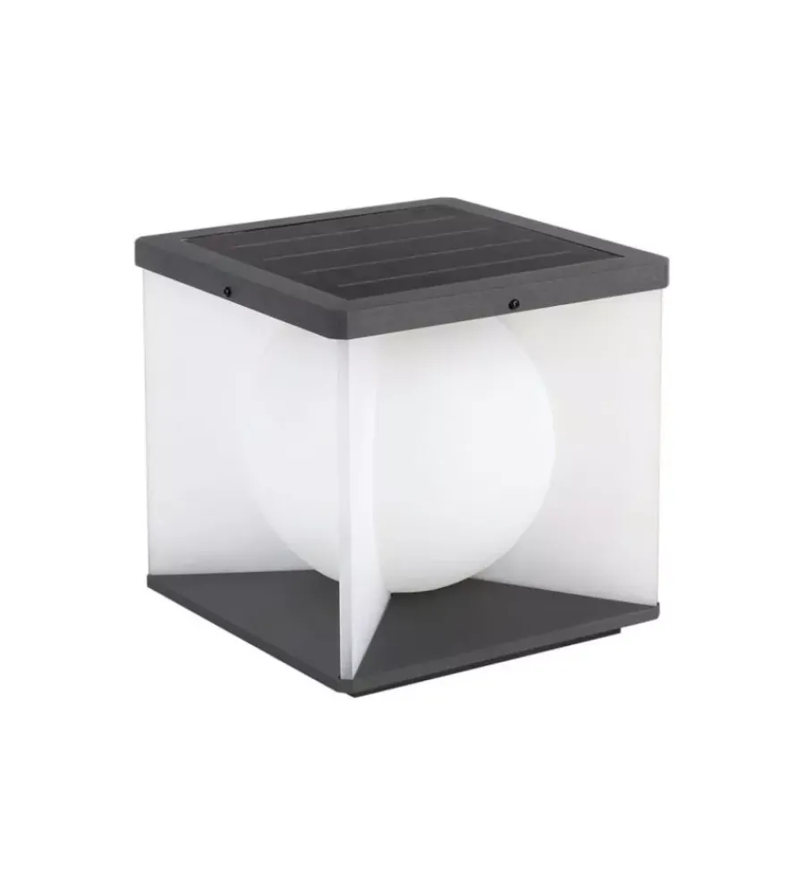 Clearance Applique led solare da esterno vtac nero con telecomando 3000k 3w Illuminazione Per Esterno