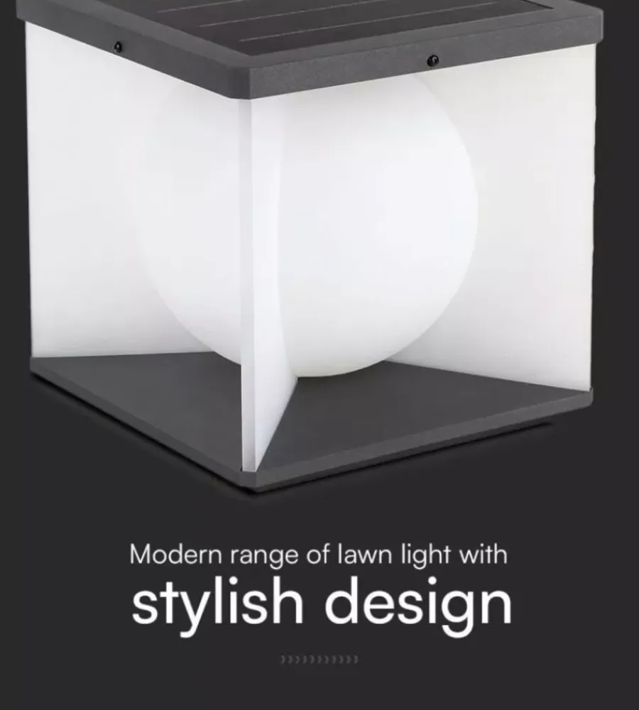 Clearance Applique led solare da esterno vtac nero con telecomando 3000k 3w Illuminazione Per Esterno