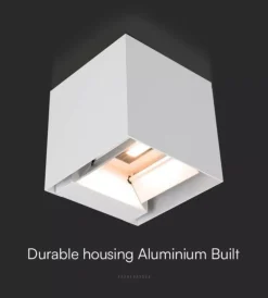 Illuminazione Per Esterno- Applique led solare da esterno vtac bianco 4000k