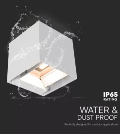 Illuminazione Per Esterno- Applique led solare da esterno vtac bianco 4000k