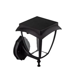 Illuminazione Per Esterno- Applique led solare vtac nero 3000+6000k
