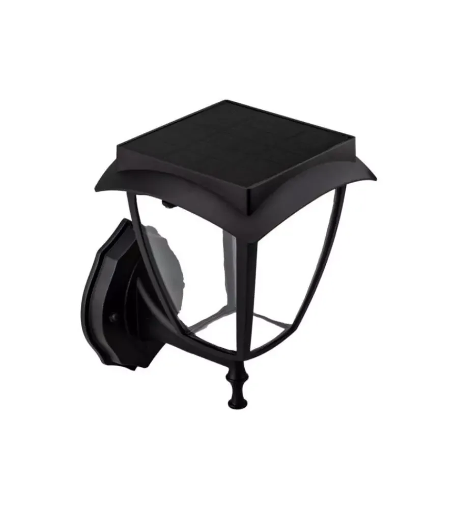 Illuminazione Per Esterno- Applique led solare vtac nero 3000+6000k