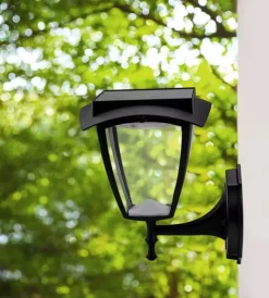 Illuminazione Per Esterno- Applique led solare vtac nero 3000+6000k
