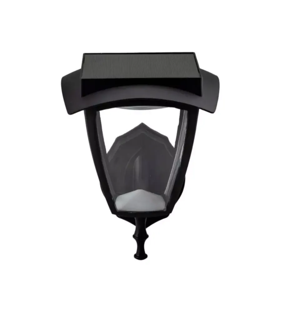 Illuminazione Per Esterno- Applique led solare vtac nero 3000+6000k