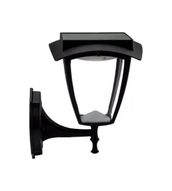 Illuminazione Per Esterno- Applique led solare vtac nero 3000+6000k