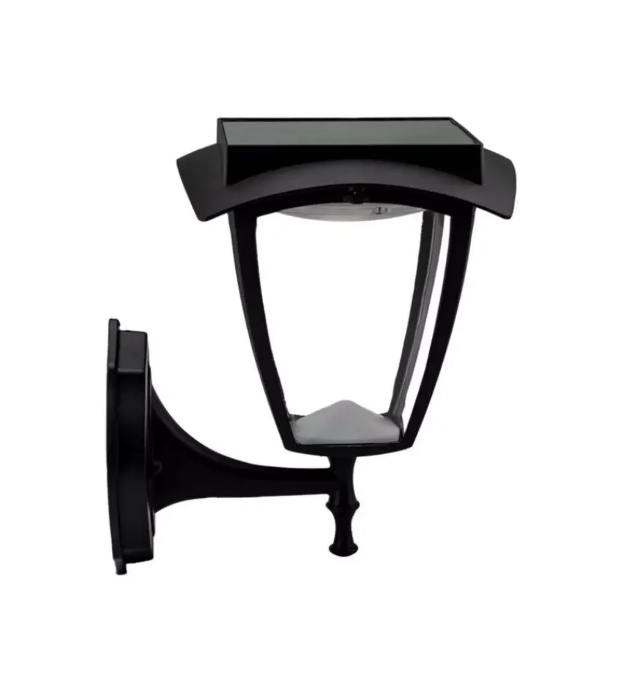Illuminazione Per Esterno- Applique led solare vtac nero 3000+6000k
