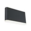 Illuminazione Per Esterno- Applique led "wave" grigia 14w, bianco naturale