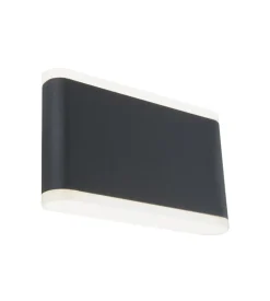 Illuminazione Per Esterno- Applique led "wave" grigia 14w, bianco naturale