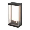 Illuminazione Per Esterno- Applique nero a led con pannello solare 3000k, 8,3x12,6x25,2 cm