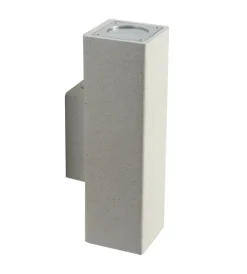 Illuminazione Per Esterno- Applique "oakland" in cemento bianco, 10x25x7,5 cm