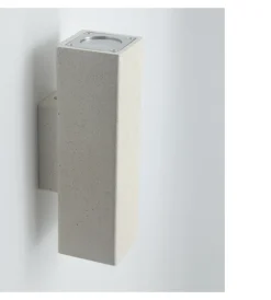 Illuminazione Per Esterno- Applique "oakland" in cemento bianco, 10x25x7,5 cm