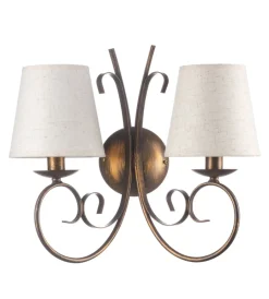 New Applique "pompei" 2 luci bronzo, e14 Illuminazione Per Interno