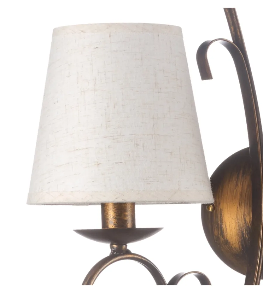 New Applique "pompei" 2 luci bronzo, e14 Illuminazione Per Interno