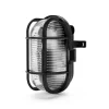 Illuminazione Per Esterno-Velamp Applique ovale in plastica nera e vetro e27, 60w