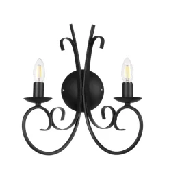 Illuminazione Per Interno-Onli Applique "pompei" in metallo nero, e14