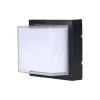 Illuminazione Per Esterno|Applique quadrata da 12w scoperta led da esterno vtac nero 3000k