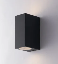 Hot Applique "qubo" alluminio antracite, 15,1x6,7x9,3 cm Illuminazione Per Esterno