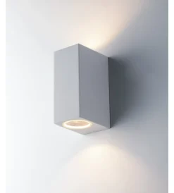 Outlet Applique "qubo" alluminio bianco, 15,1x6,7x9,3 cm Illuminazione Per Esterno