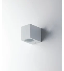 Illuminazione Per Esterno|Applique "qubo" alluminio bianco, 9,3x8x6,7 cm