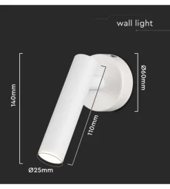 Hot Applique slim da hotel bianca per lettura 2w, 3000k Illuminazione Per Interno