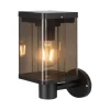 Illuminazione Per Esterno- Applique solare da esterno nero 3000k ip44, 12x12x26 cm