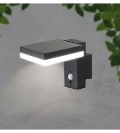 Illuminazione Per Esterno|Applique solare rettangolare con sensore 3000k ip44, 22,9x13x15,5cm